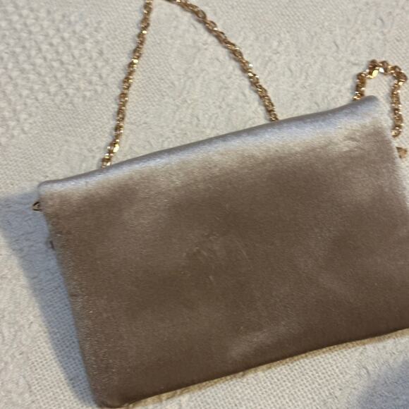 New! Urban Expressions Taupe Velvet Chain Clutch / Crossbody - Picture 6 of 9